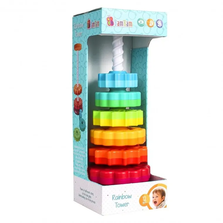 Bam Bam, tęczowa spirala, piramidka