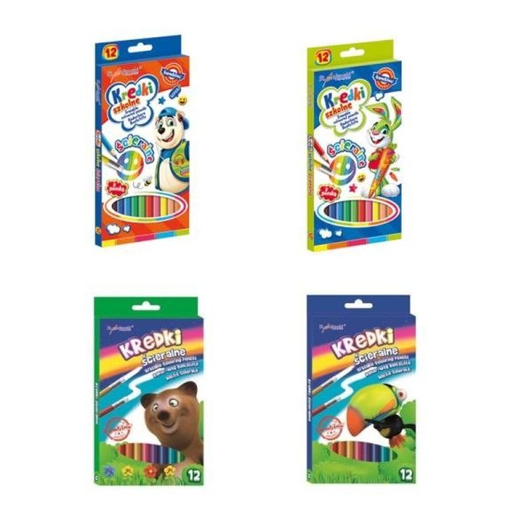 Bambino, kredki ścieralne, 12 kolorów