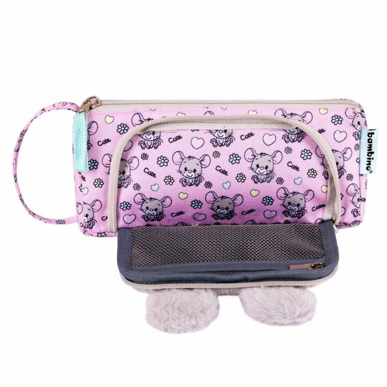 Bambino, piórnik saszetka, trójkątny, Mouse