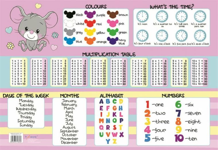 Bambino, podkładka na biurko, mata, dwustronna, laminowany, Mouse