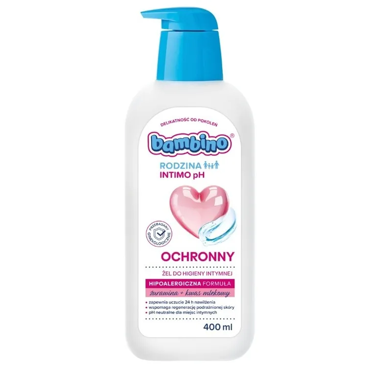 Bambino, Rodzina Intimo pH, ochronny żel do higieny intymnej, 400 ml