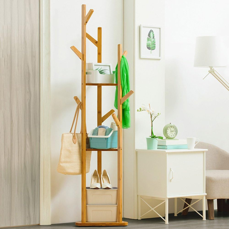 Bambusowy, wieszak, drzewo, 165 cm