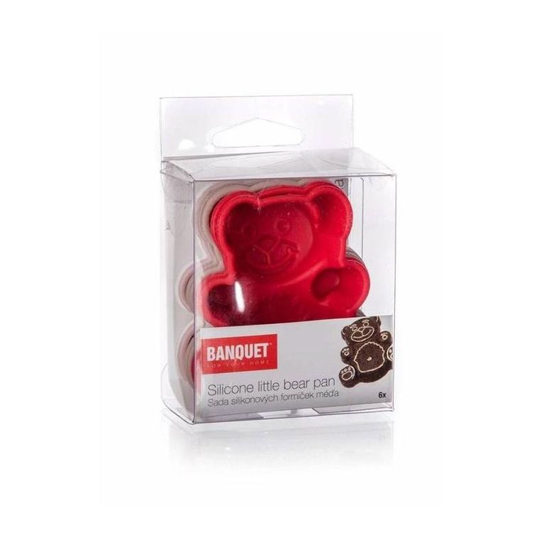 Banquet, komplet niedźwiadków silikonowych, 6 części