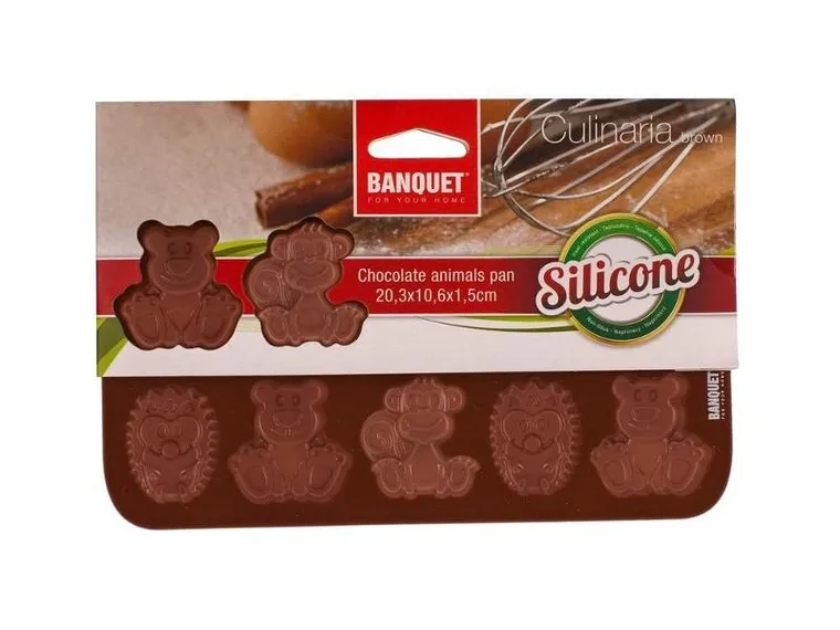 Banquet, silikonowa forma, zwierzątka, 10 szt.