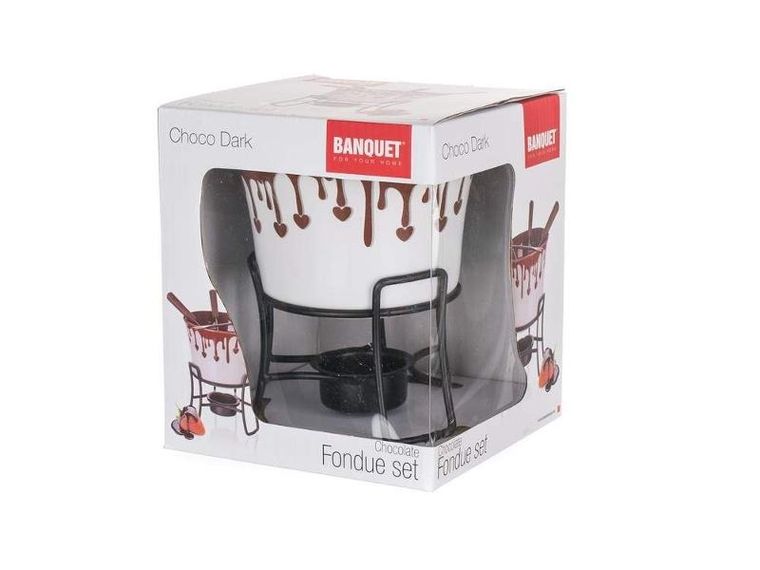 Banquet, zestaw fondue do czekolady, Choco Dark, 6 elementów