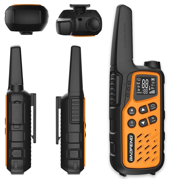 Baofeng, krótkofalówka, BF-T25E, pomarańczowa, 2 szt.