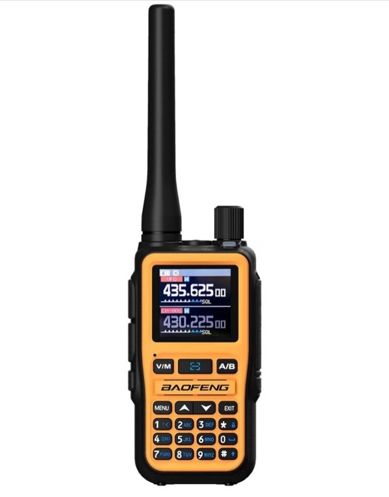 Baofeng, krótkofalówka, UV-5R EU MINI USB-C, Bluetooth VHF UHF Pasmo Lotnicze, Orange, antena 15 cm