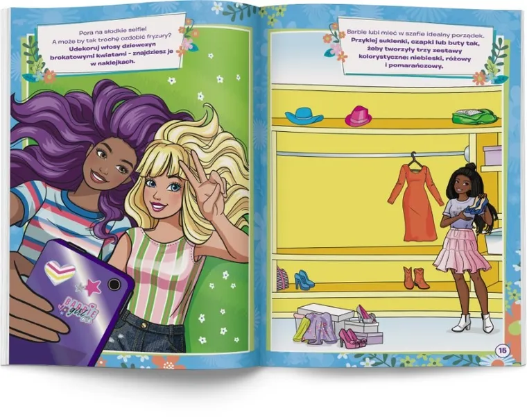 Barbie. 100 brokatowych naklejek