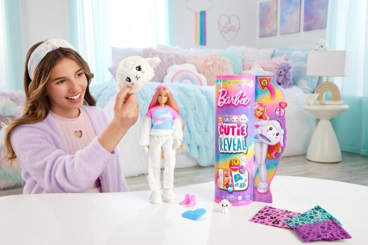 Barbie, Cutie Reveal, Słodkie stylizacje, lalka owieczka z akcesoriami