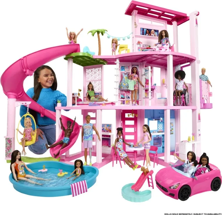 Barbie, Dreamhouse Dom Marzeń, domek z akcesoriami, bez lalek