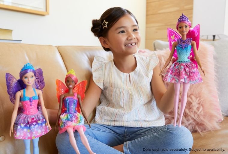 Barbie, Dreamtopia, lalka wróżka z różowymi włosami