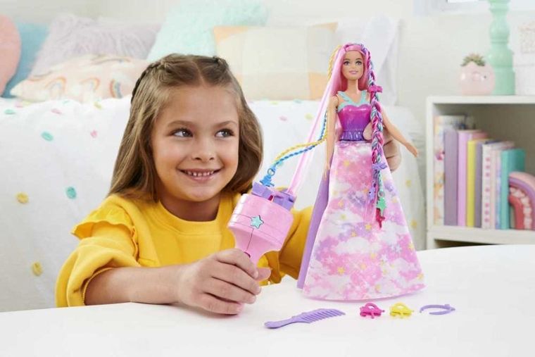Barbie Dreamtopia, Zakręcone pasemka, lalka księżniczka z akcesoriami