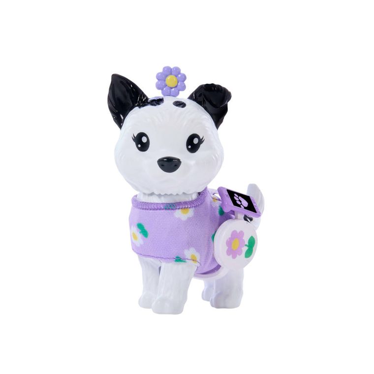 Barbie, Jednakowa stylizacja, lalka i piesek, Kwiatki