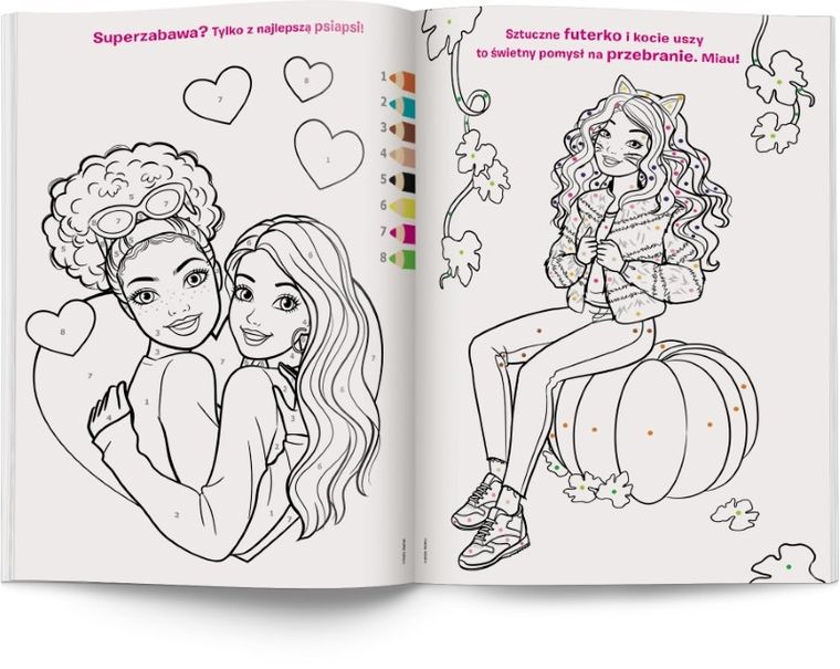 Barbie. Kolorowanka według kodu