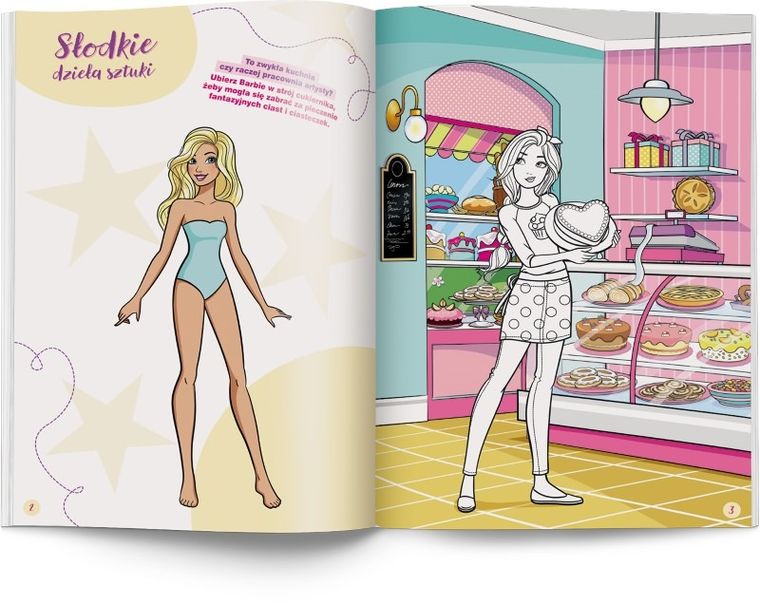 Barbie. Kolorowanka z naklejkami. Stroje. Zawody
