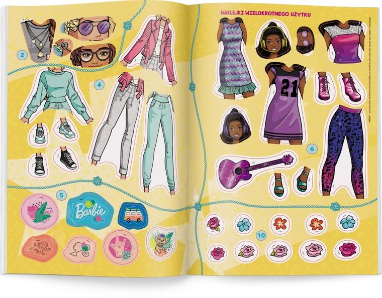 Barbie. Moja szafa. Zmazywanki z naklejkami