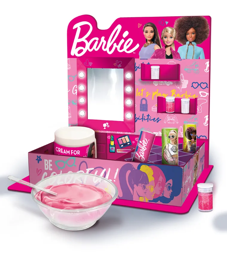 Barbie, pomadka zmienająca kolor, zestaw kreatywny