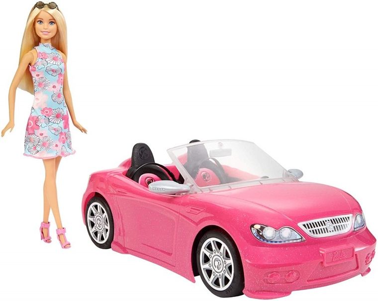 Barbie, Różowy kabriolet i lalka, zestaw