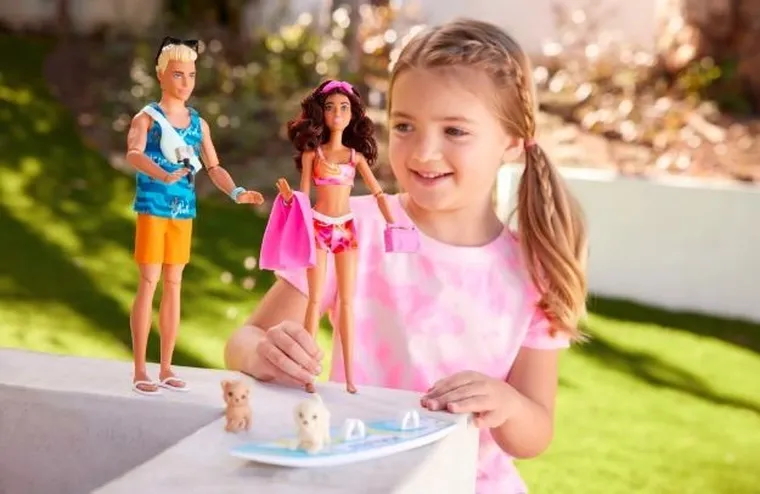 Barbie, Surferka, lalka brunetka z akcesoriami