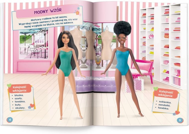 Barbie. Ubieranki naklejanki