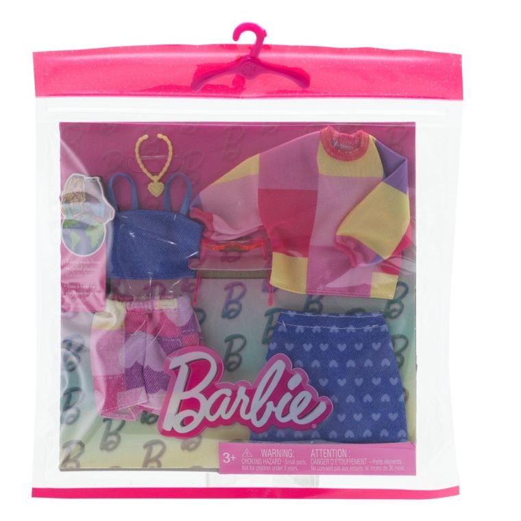 Barbie, Ubranka i akcesoria dla lalek, dwupak, HRH42