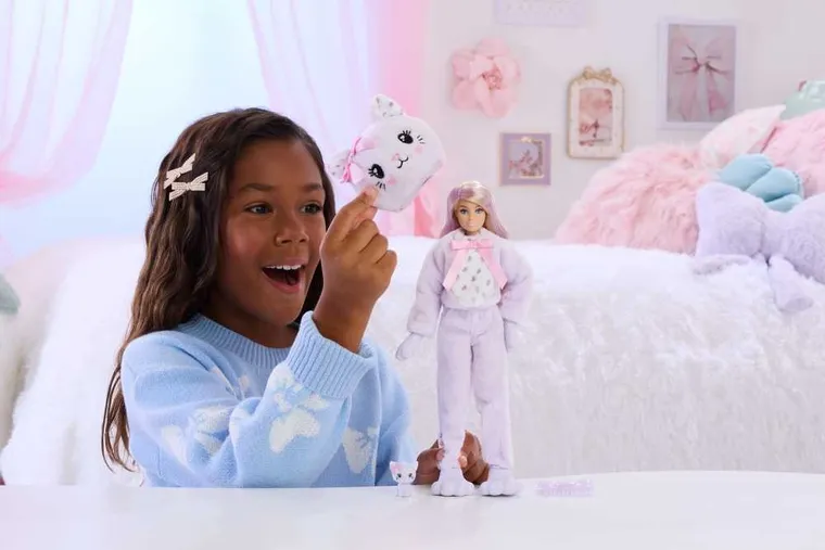 Barbie x Care Bears, Cutie Reveal, Troskliwe Misie, lalka kotek