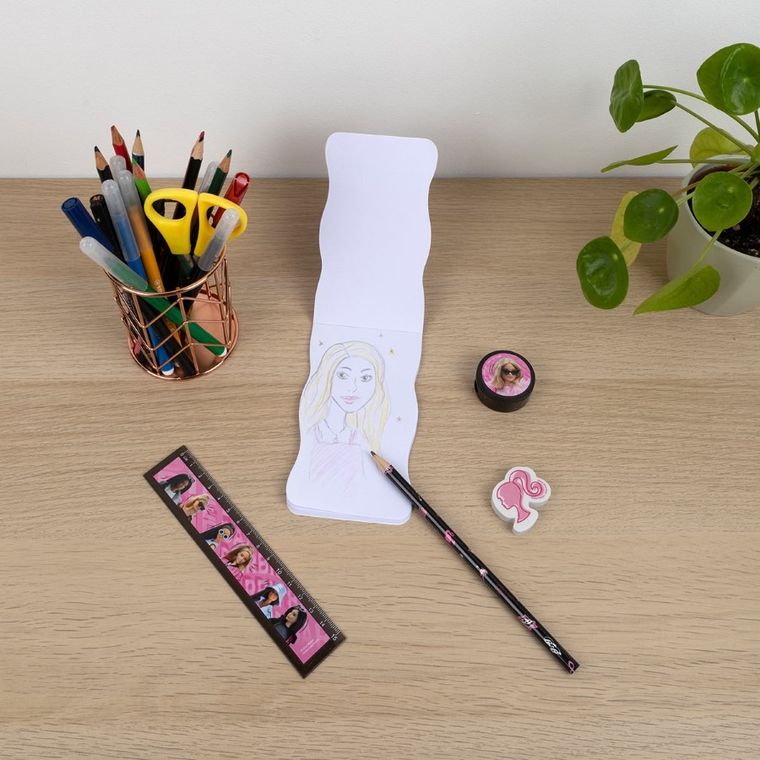 Barbie, zestaw przyborów szkolnych, 5 elementów