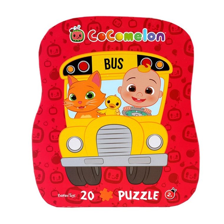 Barbo Toys, Cocomelon, autobus, puzzle w ozdobnym pudełku, 20 elementów