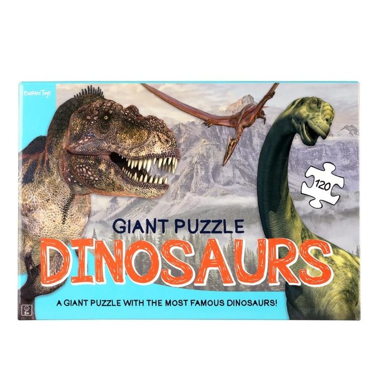 Barbo Toys, dinozaury, gigantyczne puzzle, 120 elementów