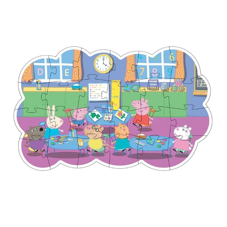 Barbo Toys, Świnka Peppa, W szkole, puzzle w ozdobnym pudełku, 24 elementy