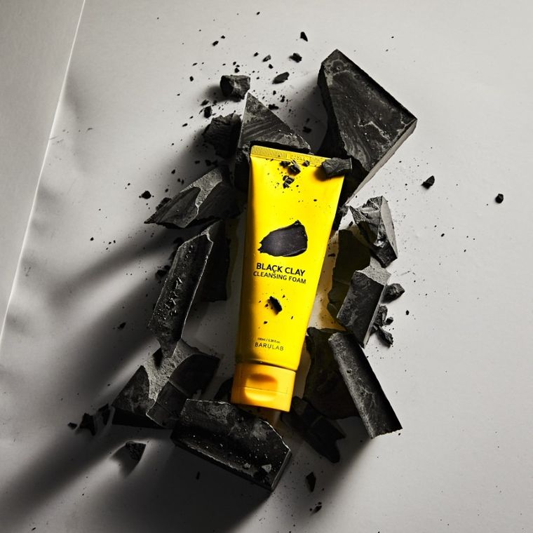 Barulab, Black Clay, pianka oczyszczająca z czarną glinką, 100 ml
