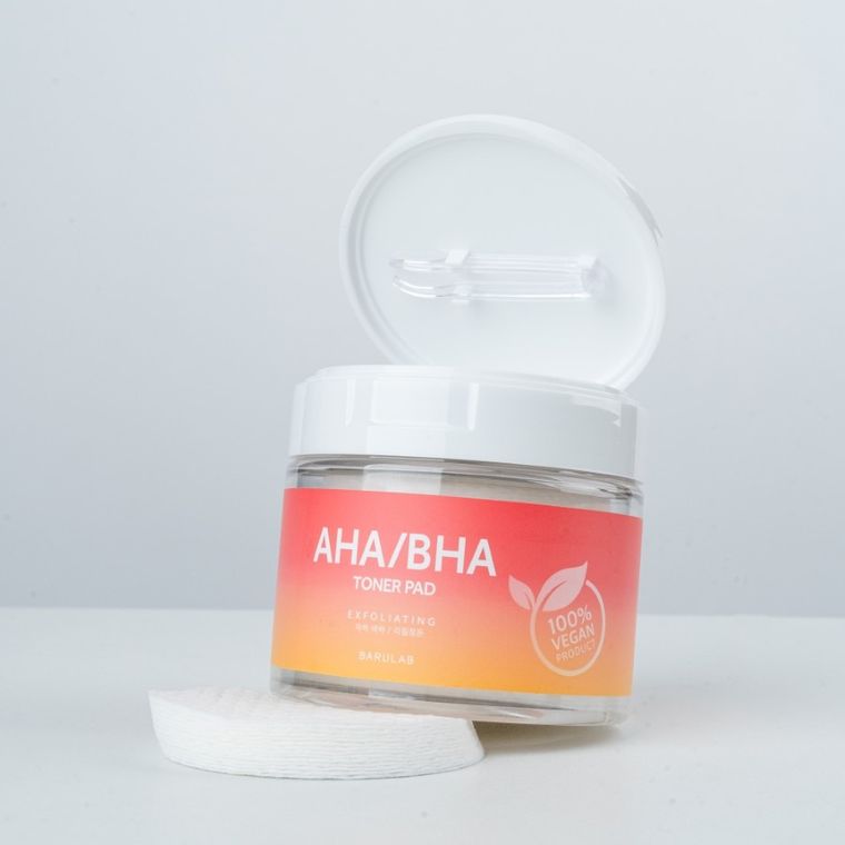 Barulab, The Clean Vegan, płatki tonizujące AHA/BHA, 160g