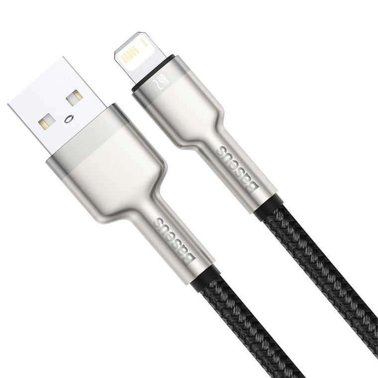Baseus, Cafule, Lightning 2.4a, Kabel USB, 1m, czarny