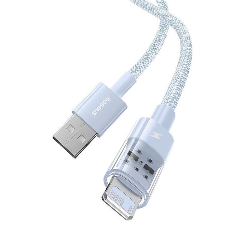 Baseus, kabel, Gem Typ USB typ A - Lightning 2.4A 2m, niebieski