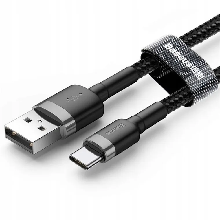 Baseus, kabel Kevlar USB do Type-C, 2A, 2 metry, szaro-czarny