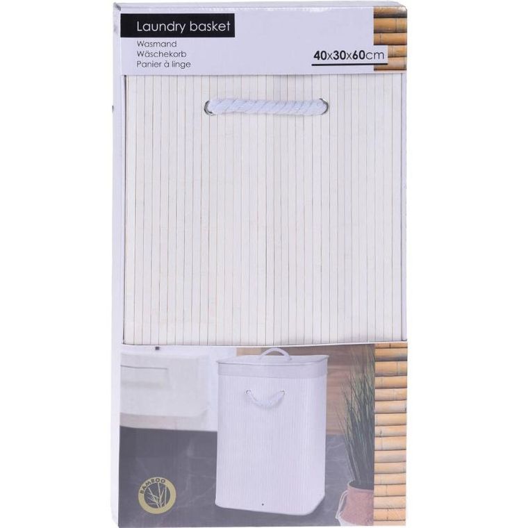 Bathroom Solutions, bambusowy kosz na pranie z pokrywą, Natural, 60l