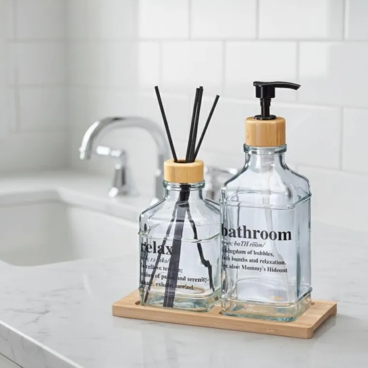 Bathroom Solutions, Gilo, dyfuzor zapachowy patyczki + pojemnik na balsam do ciała