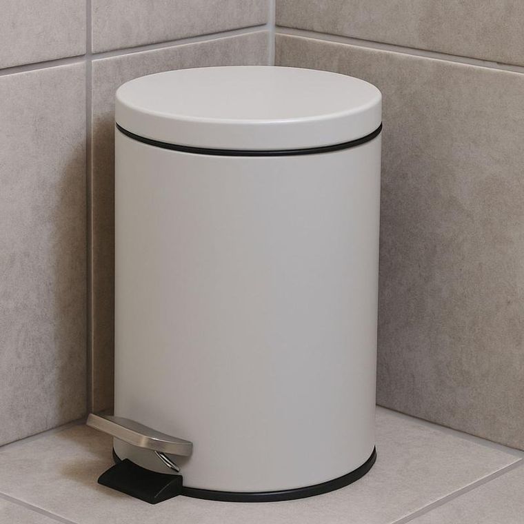 Bathroom Solutions, Noni, kosz na śmieci, metalowy z pokrywą, 3l