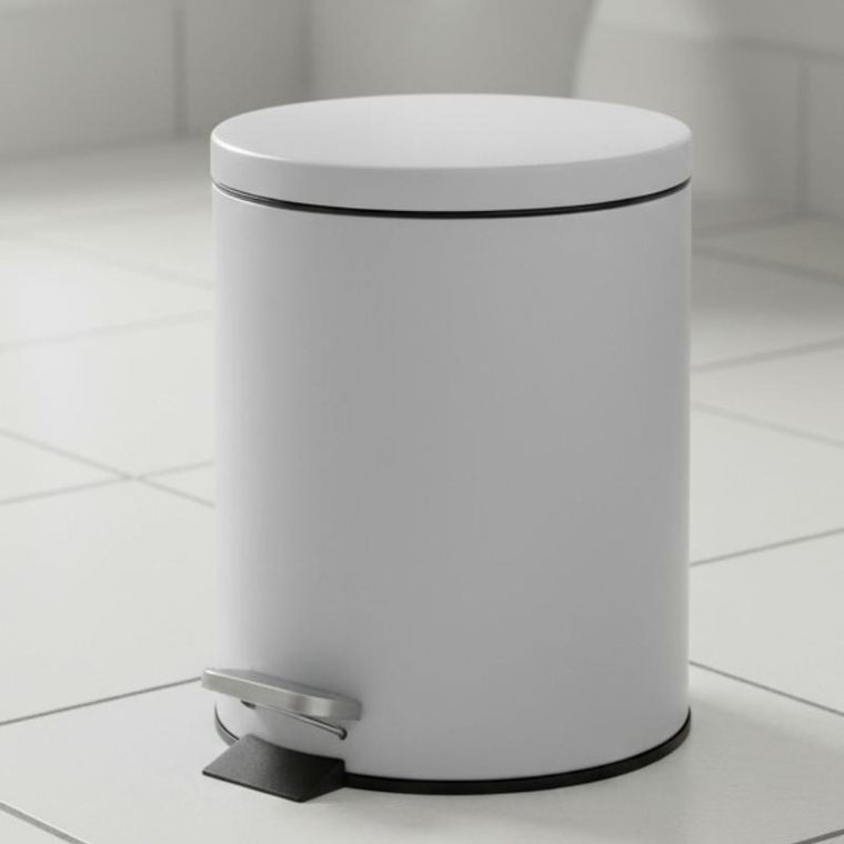 Bathroom Solutions, Noni, kosz na śmieci, metalowy z pokrywą, 5l