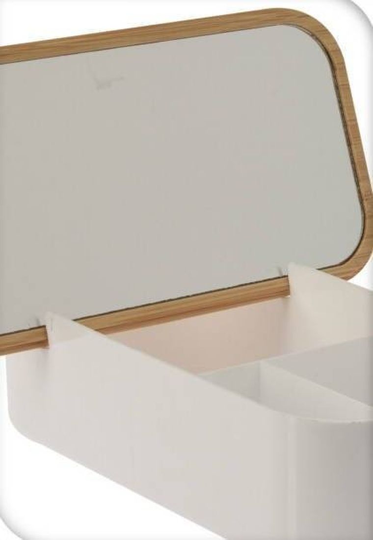 Bathroom Solutions, organizer na kosmetyki z lusterkiem, 26-13-7 cm