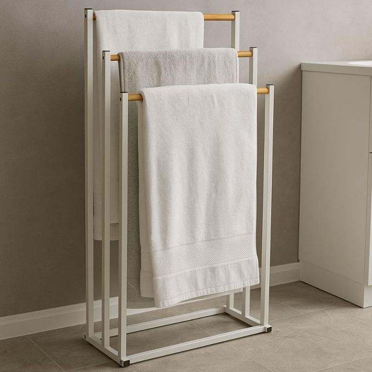 Bathroom Solutions, Seri, stojak na ręczniki do łazienki, 45-23-85 cm