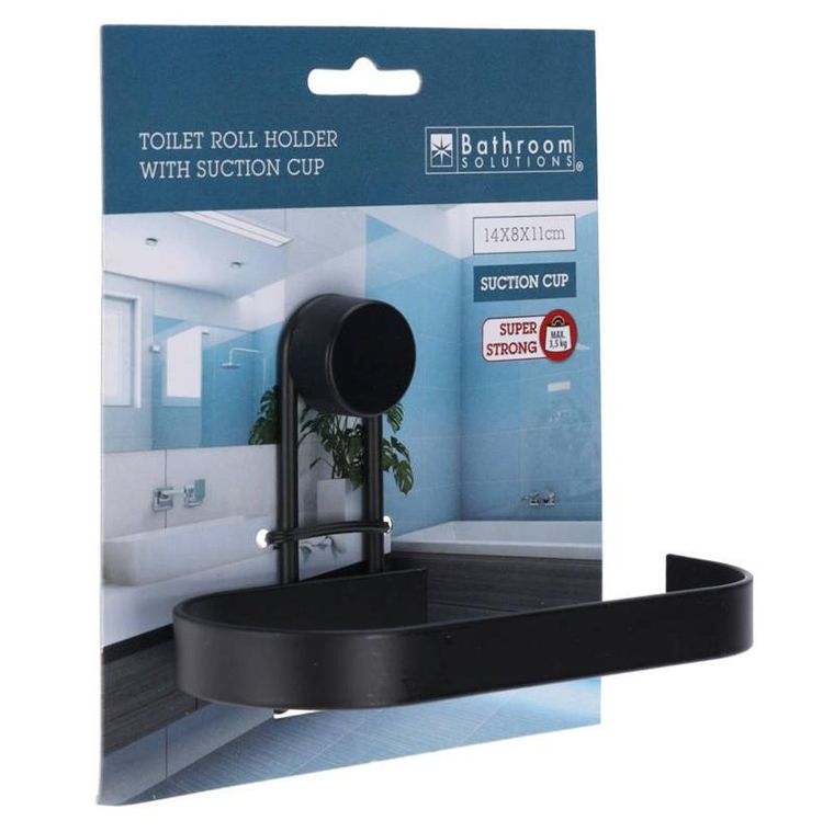 Bathroom Solutions, uchwyt na papier toaletowy na przyssawkę, 14-11-14,5 cm