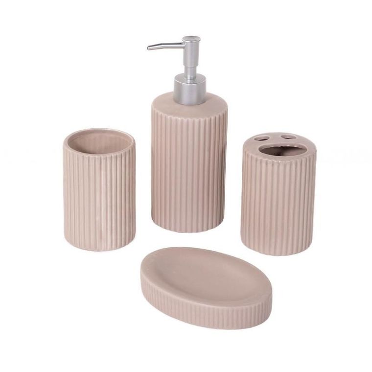Bathroom Solutions, zestaw ceramicznych akcesoriów łazienkowych, 4 elementy