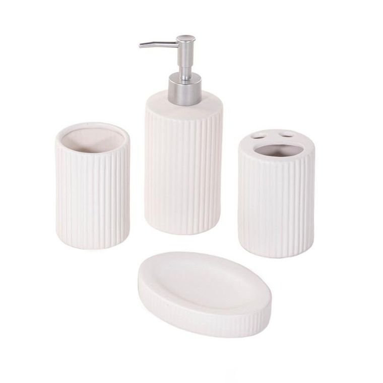 Bathroom Solutions, zestaw ceramicznych akcesoriów łazienkowych, 4 elementy