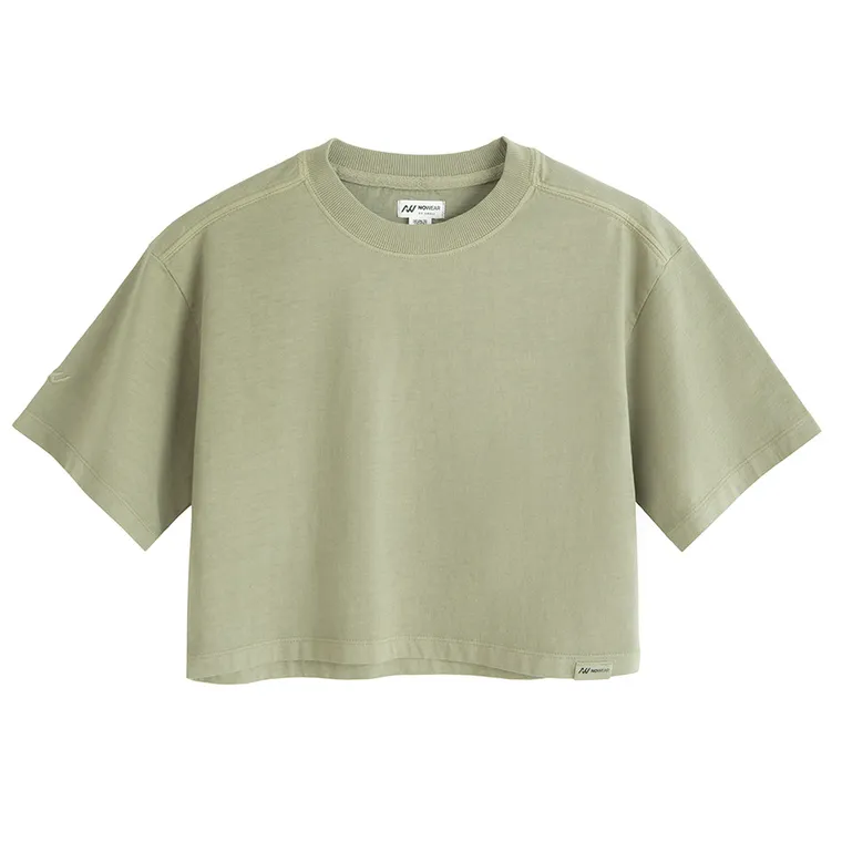 Bawełniany t-shirt o krótszym kroju boxy NOWEAR