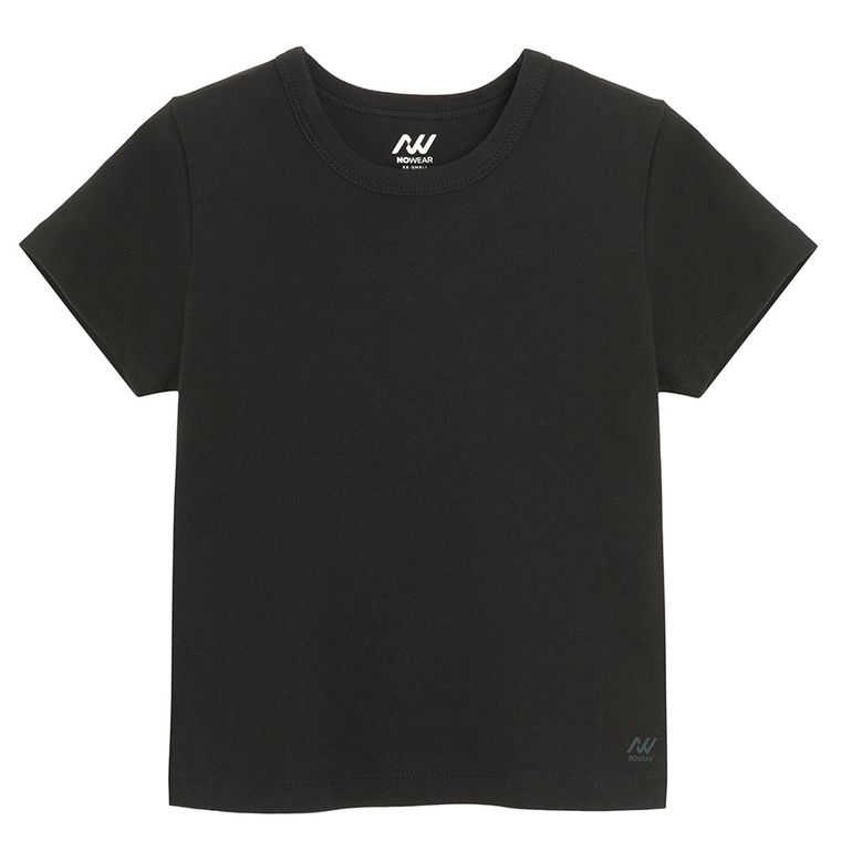 Bawełniany t-shirt o krótszym kroju NOWEAR