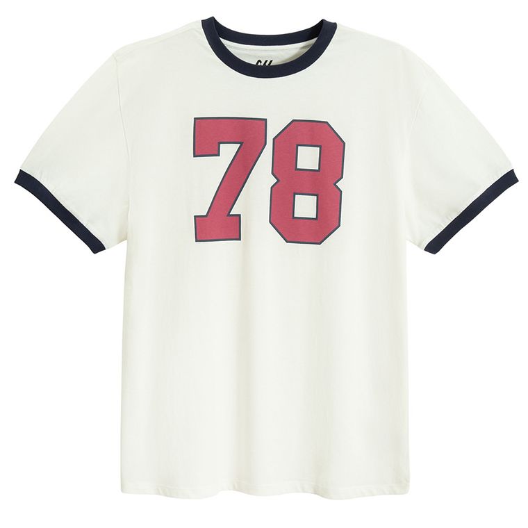 Bawełniany t-shirt z nadrukiem oversize NOWEAR