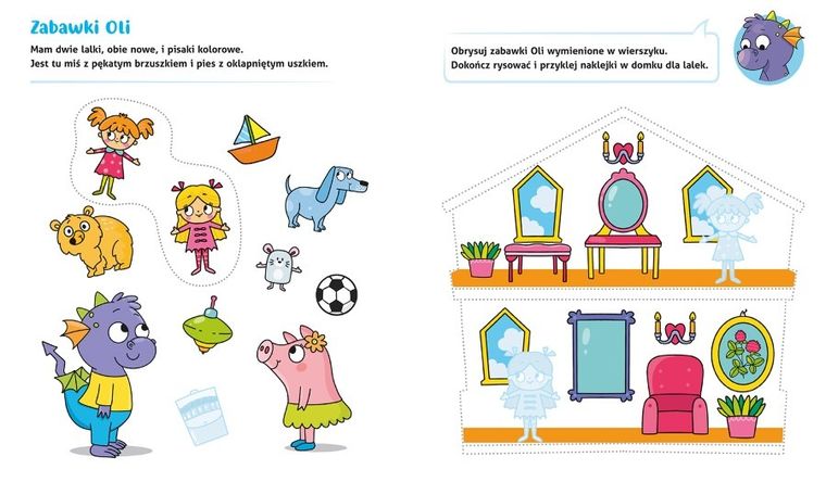 Bawię się i uczę ze smokiem Dżokiem. W przedszkolu. Aktywizująca książeczka z naklejkami od 3 lat