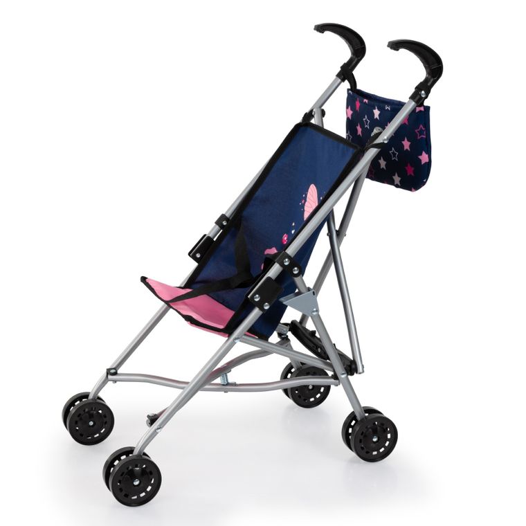 Bayer Design, Buggy, wózek spacerówka dla lalek z torbą, niebieski