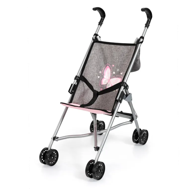 Bayer Design, Buggy, wózek spacerówka dla lalek z torbą, szary